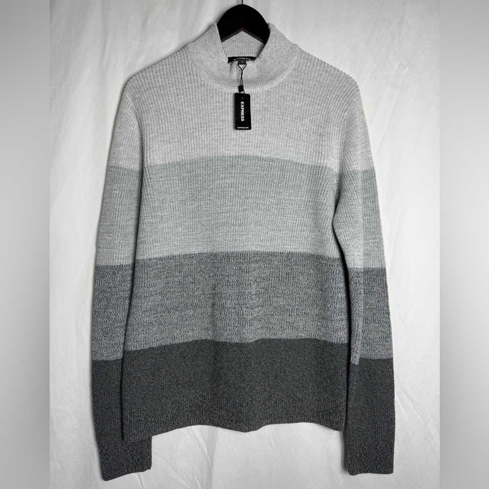 NEW Express 🖤 4 Shades of Gray Mock Neck Sweater